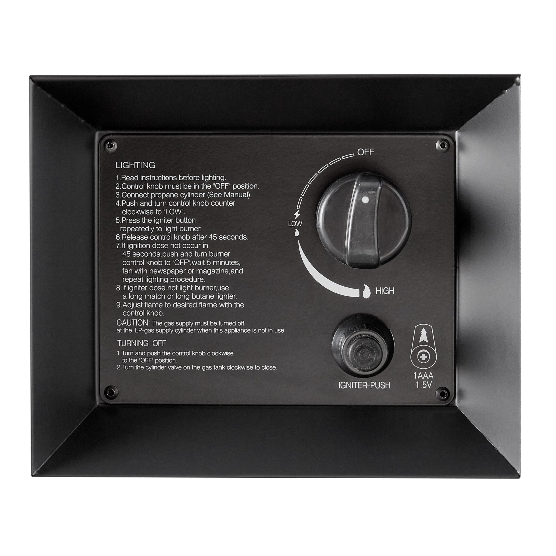 42" Rectangle Black Finish Modern Steel Fire Pit: 42" X 20" 50000 BTU Propane Fire Pit Table with Lid, Tank Hideaway and Cover