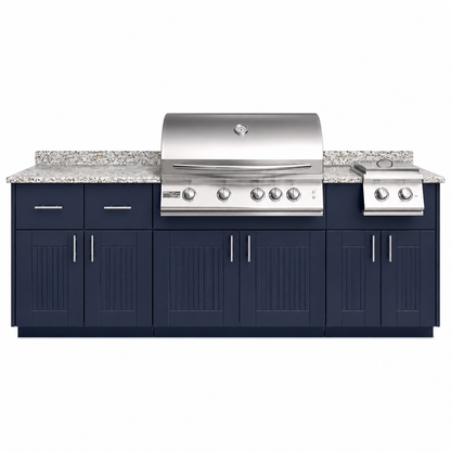 Custom Outdoor Backyard Kitchen 304 Stainless Steel Outdoor Island Kitchen with Sink and Gas Bbq Grill
